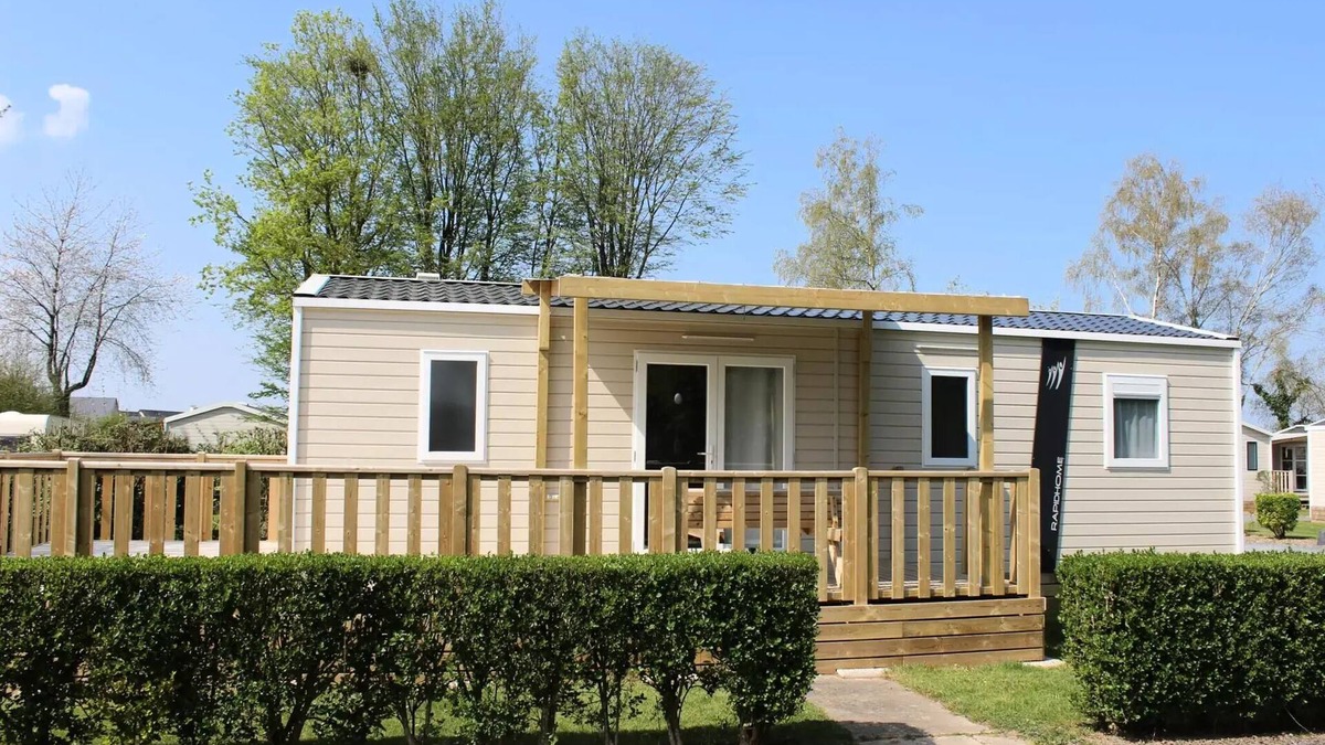 Balleroy House | Campsite Le Clos de Balleroy * - Mobil Home Lodge 100 Comfort plus 3 bedrooms - 2 sdd - 40 m2 + semi covered terrace 6 people