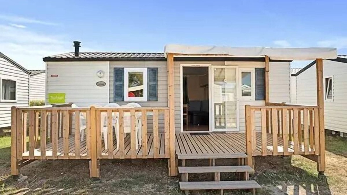 Beauvoir House | Campsite Les Pommiers du Mont Saint Michel * - Mobile home Classic 3 rooms 4 people - TV