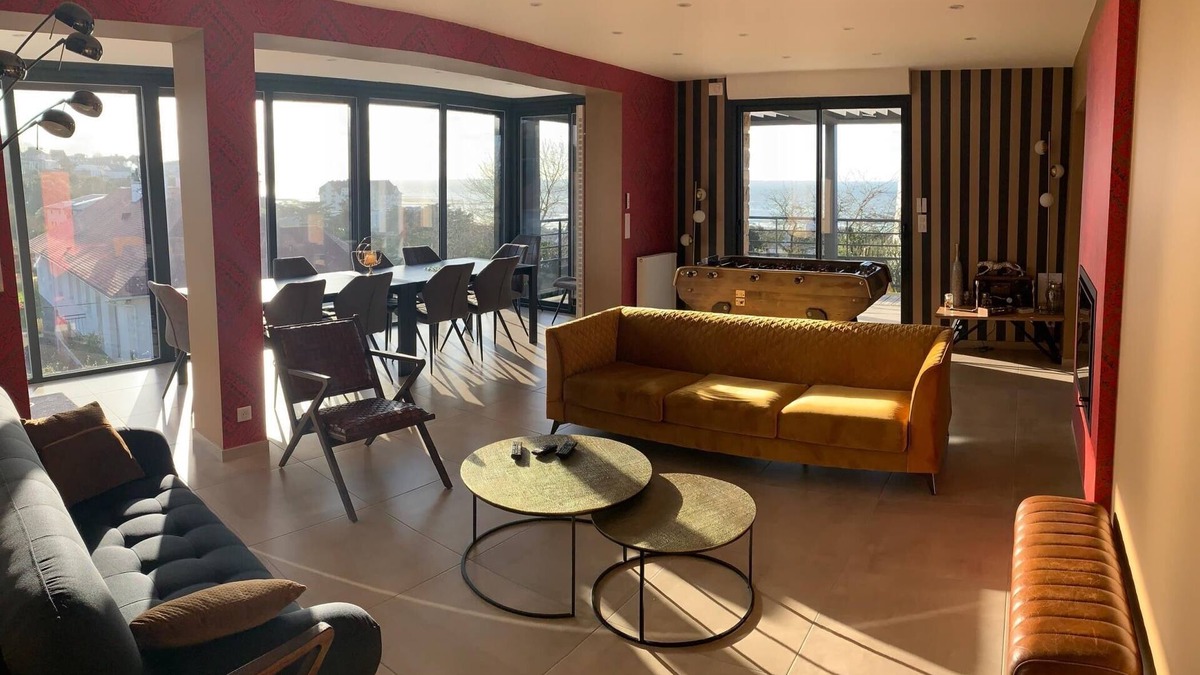 Donville-les-Bains Cottage | Casa Antoine 15pers : sea view, 10 min walk to the beach