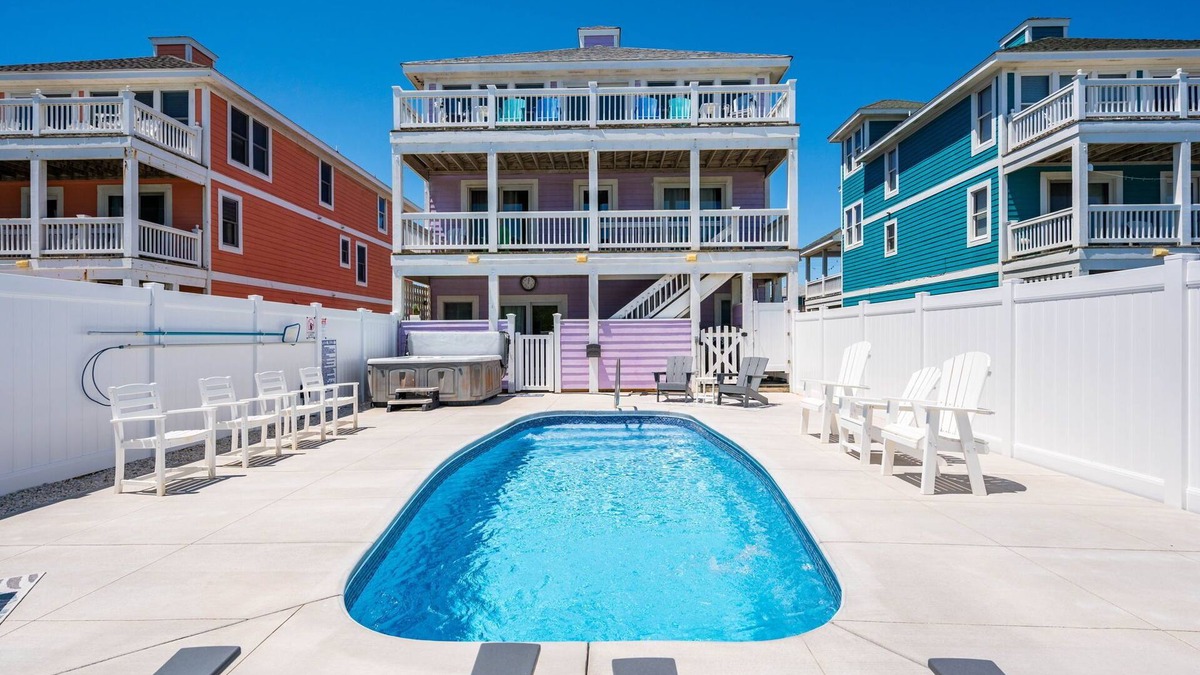 Nags Head House | Celestial Shore-Oceanfront, pool, hot tub, elevator, rec room & dog friendly!