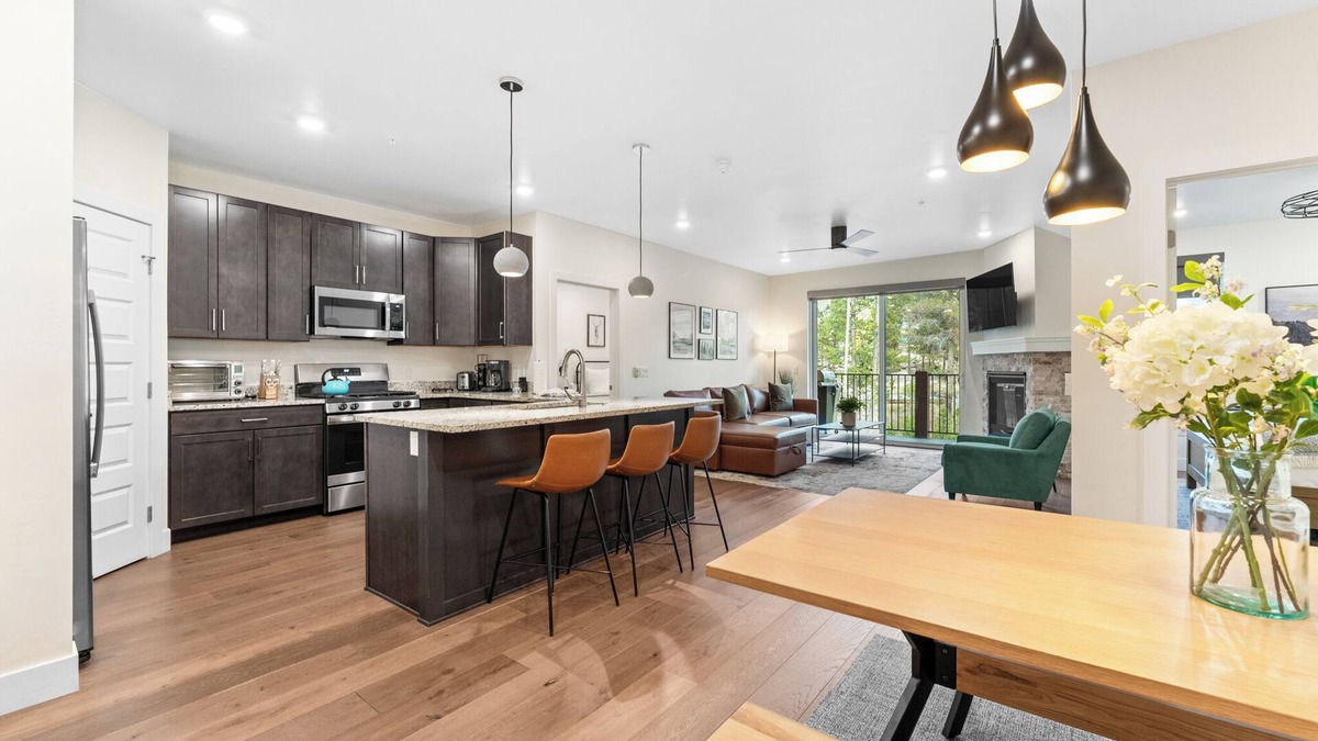 Lakeside Village Condo | Central Location with Scenic Mountain Vista Views from the Private Balcony!