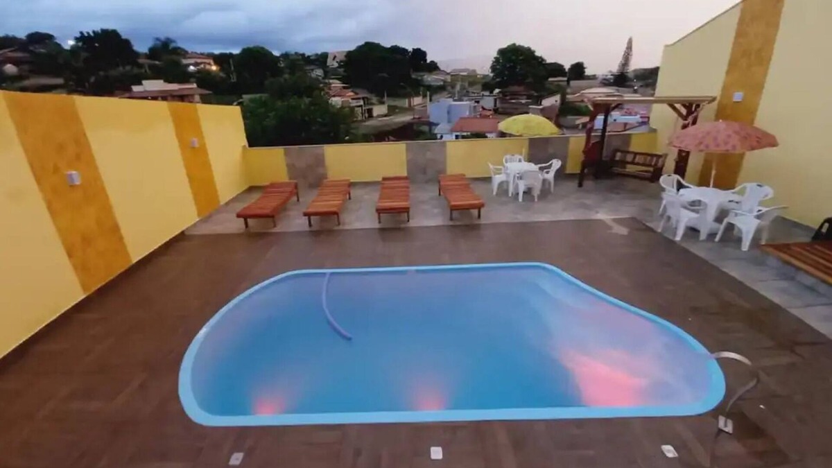 Lindoia House | Chácara Helenna Colonetti/Pool with AQ. SOLAR.