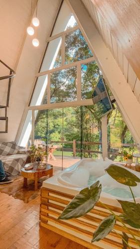 Mangueirinha Ski Chalet | Chalé A-Frame as Margens do Rio Marrecas