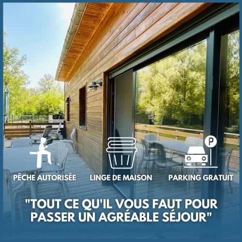 Rue Ski Chalet | Chalet avec terrasse sur pilotis vue sur l'étang