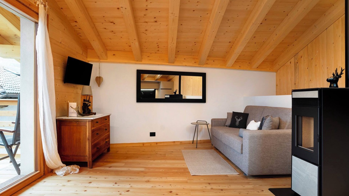 Frassilongo Ski Chalet | Chalet 'Bio Maso Nido Verde' with Mountain View and Balcony
