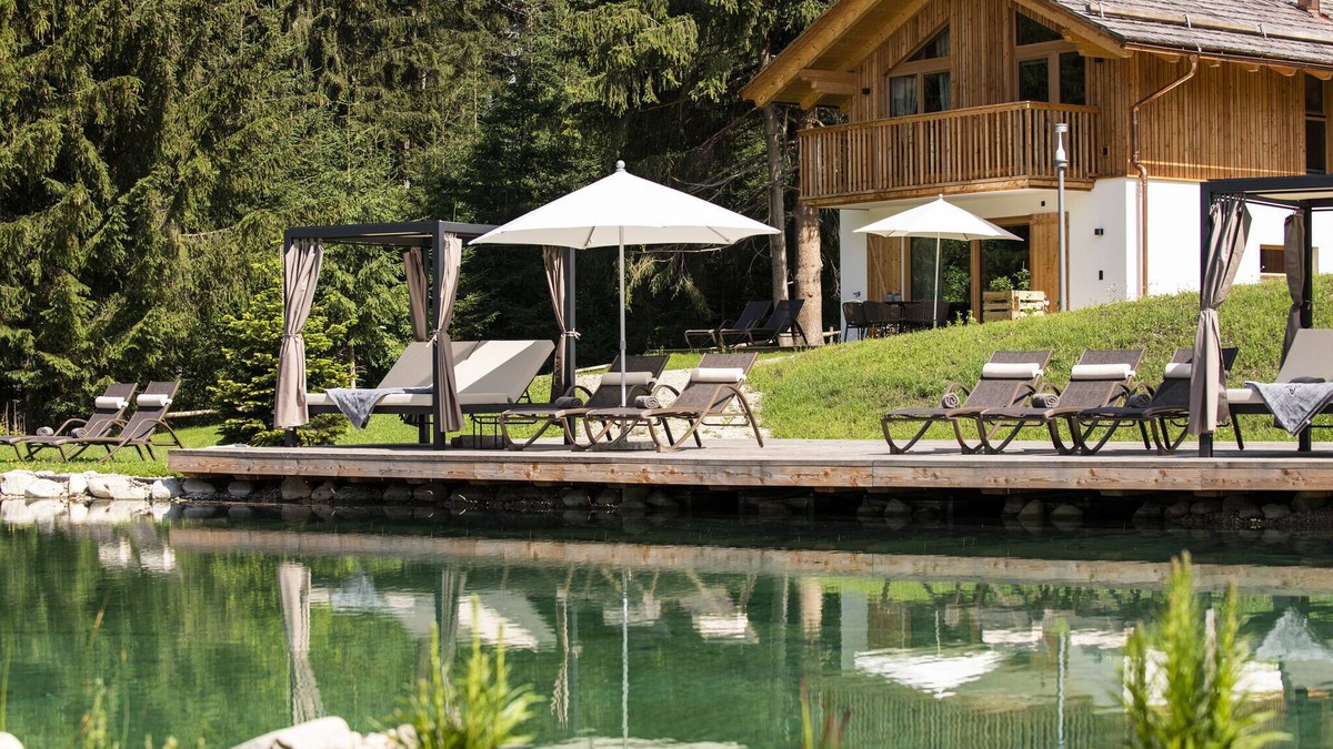 Tamsweg Ski Chalet | Chalet in Wölting with natural swimming pond