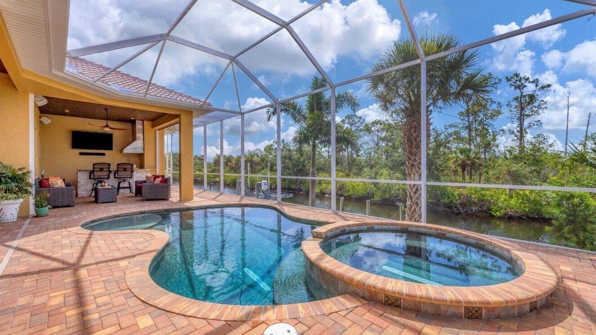 Burnt Store Isles House | Charlotte County Villa 5913: Private Pool + Spa Oasis