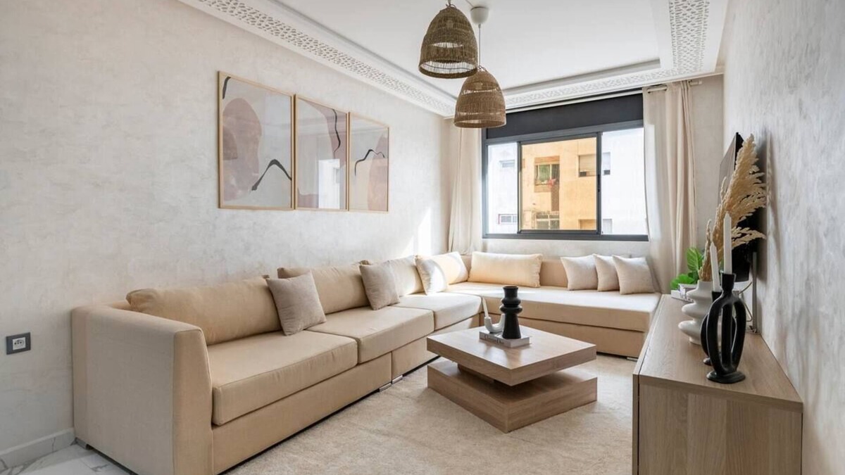 L'Ocean Apartment | Charmant 1 chambre salon/5min gare Rabat ville