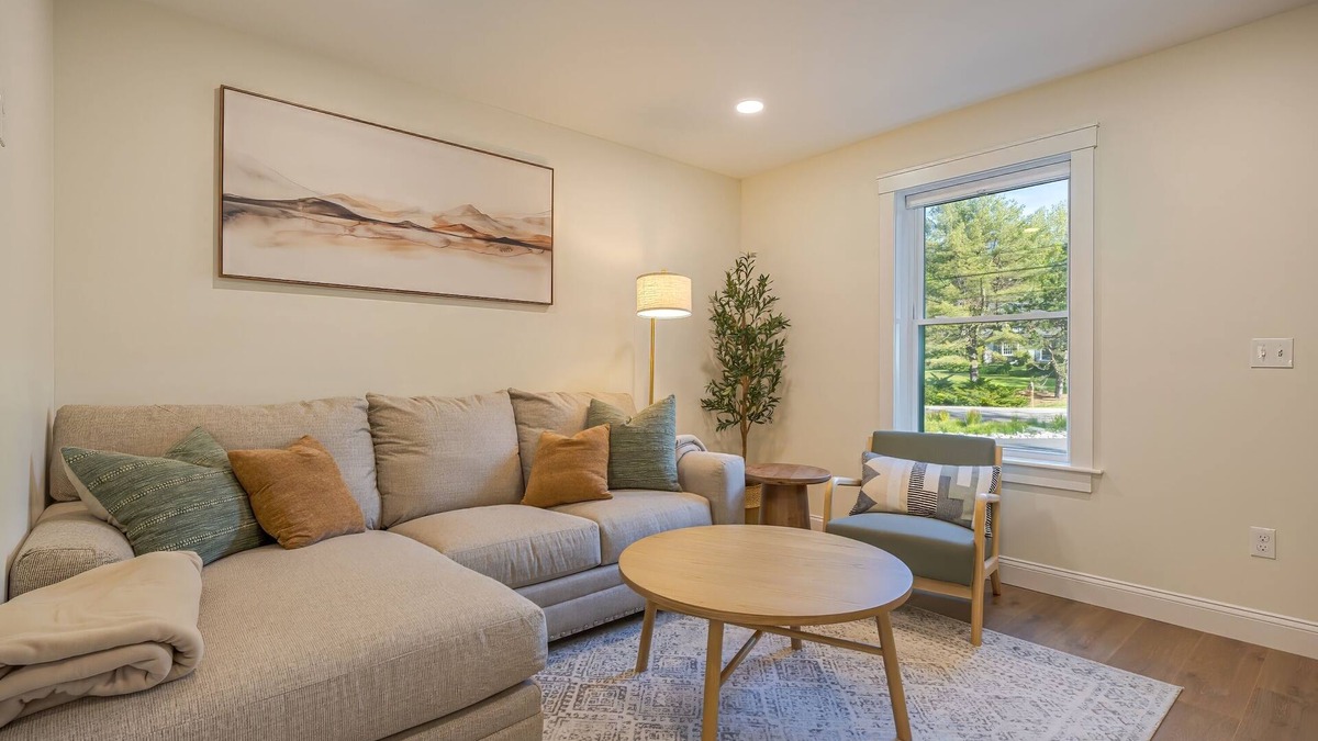 Ellsworth Apartment | Charming 2-bedroom apartment nestled in a quiet neighborhood with nearby stream.