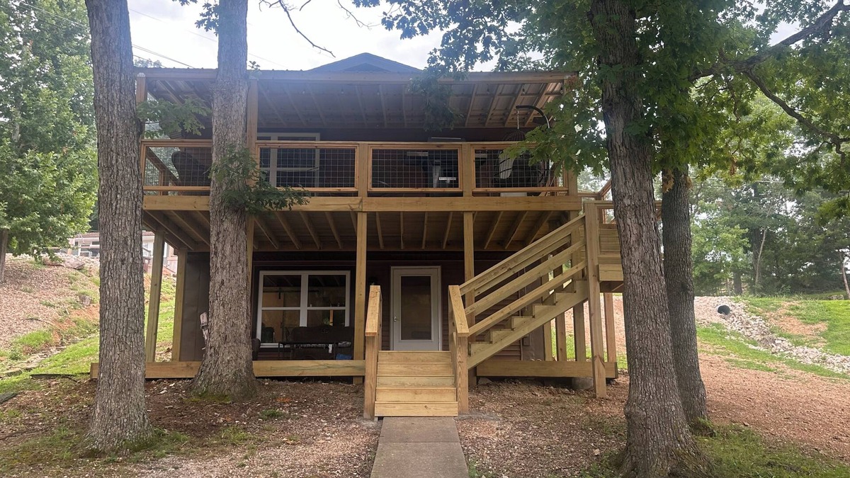 Sunrise Beach House | Charming 3 bedroom, 2 bath house with dock & outdoor spaces in Sunrise Beach.