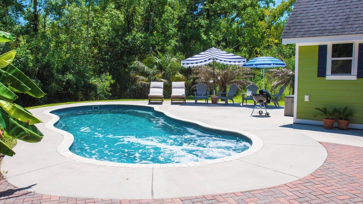 Waveland House | Charming 3-bedroom home with a private pool and firepit. 15 min from the beach.
