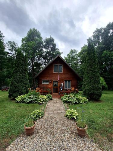 New Bedford House | Charming Creekside Log Cabin with Wood Burning Stove Overlooking the Neshannock Creek, Western PA