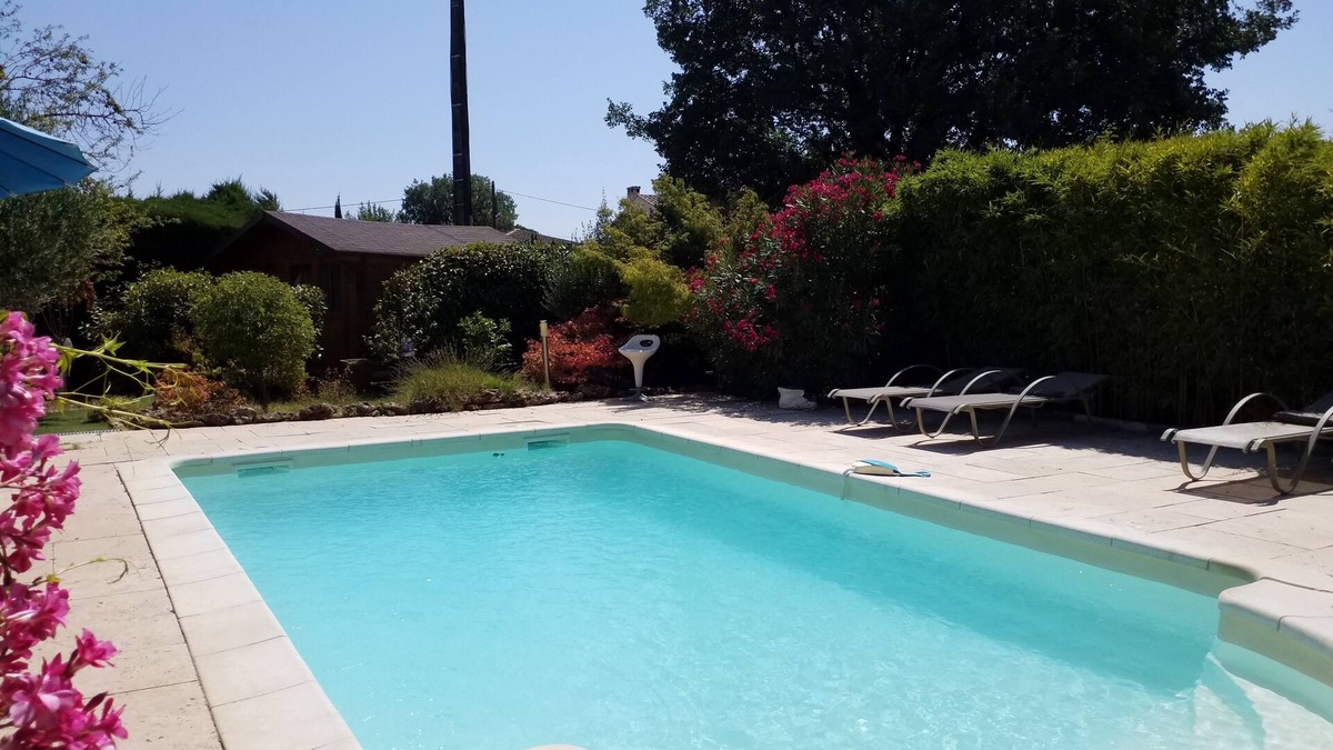 Tourrettes Villa | Charming garden level with 100% PRIVATE SWIMMING POOL and wooded garden