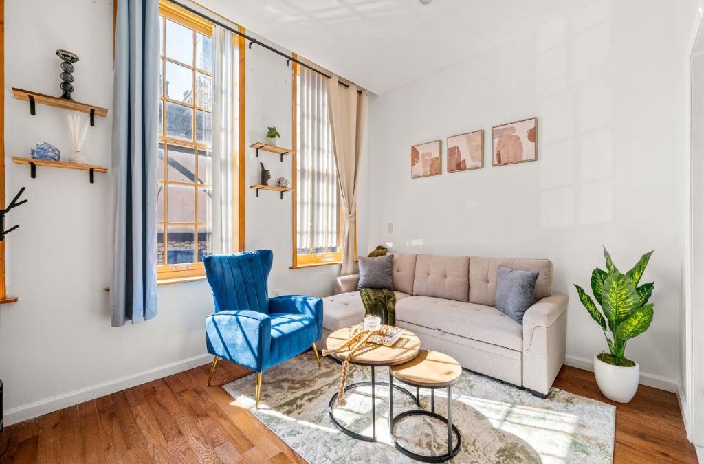Midtown Village Apartment | Charming Home In Heart of City With King Size Bed!