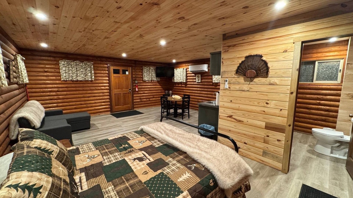 Cambridge Cabin | Charming log cabin on gravel back road with peace, quiet, all amenities of home