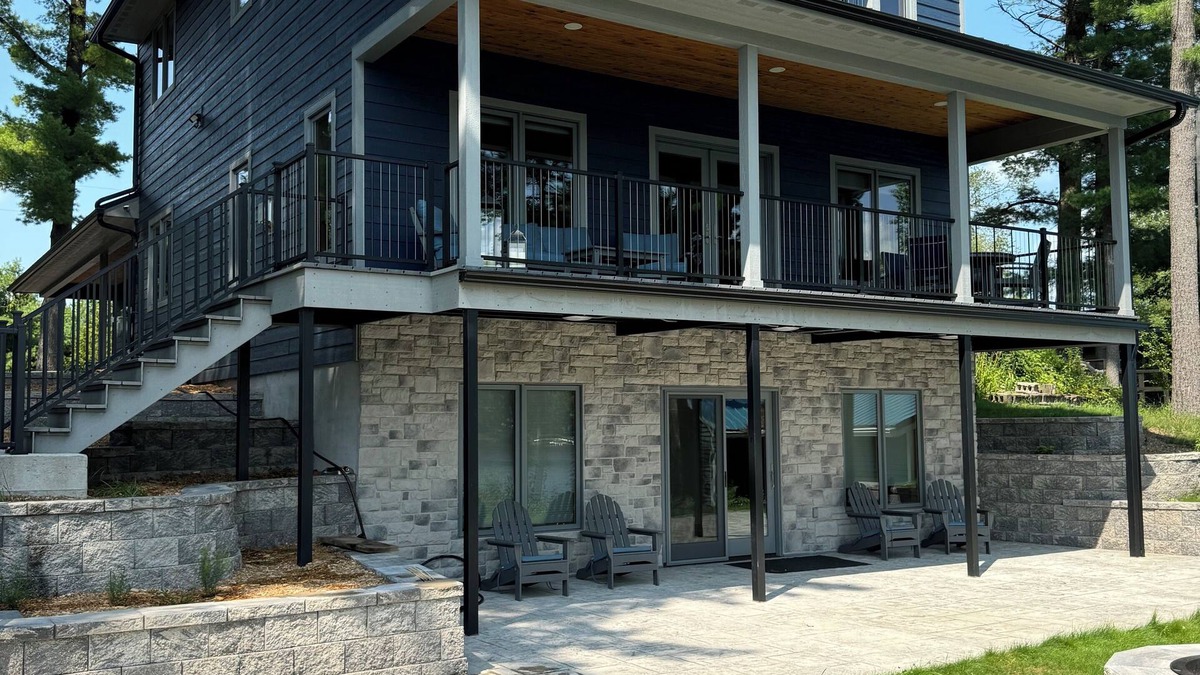 Shawano Hotel | Charming new lake house with beautiful views. Pier for swimming and fishing.