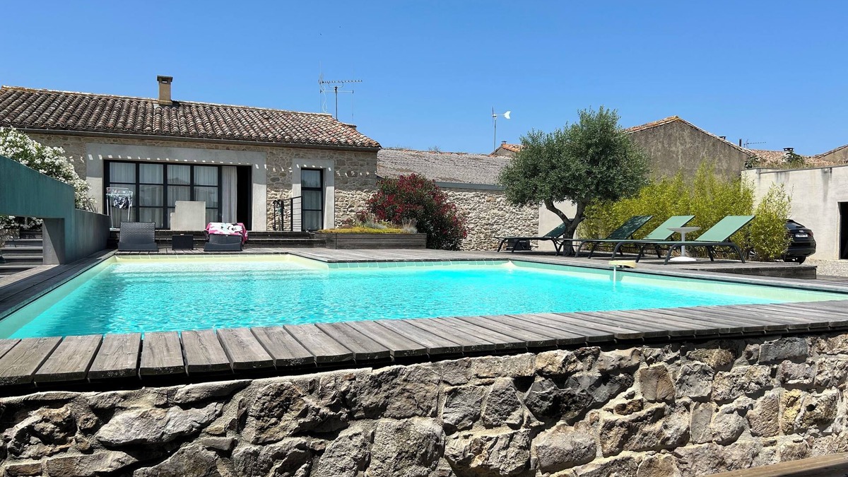 Ventenac-Cabardes House | Charming stone villa with swimming pool near Carcassonne. Pyrenees view