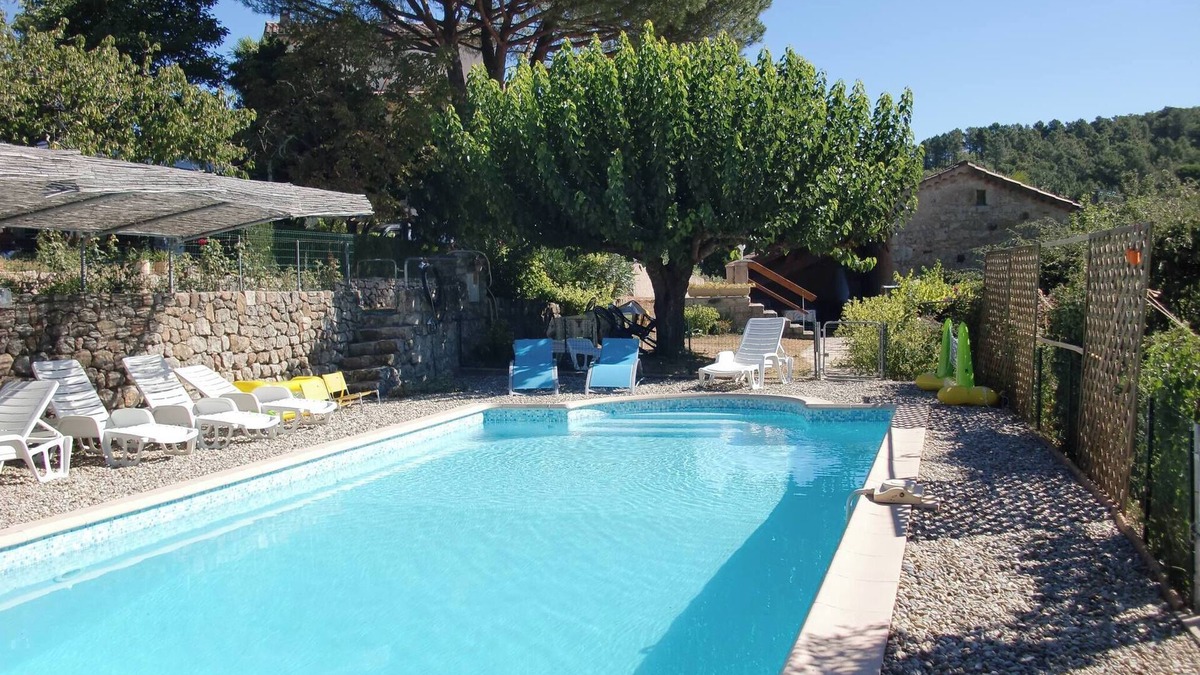 Chassiers Apartment | Chassiers, Southern Ardèche, 30m² apartment, for 4 people max and shared pool