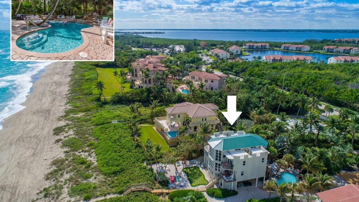 Jensen Beach House | Chateau de la Mer: Gated Fla Beach Estate w/heated pool, hot tub, elevator.