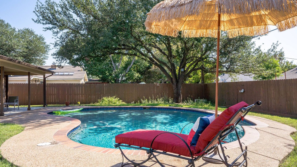 Crowley House | Cheerful House w/Big Fenced Yard, Private Pool, Covered Patio& Quiet Location