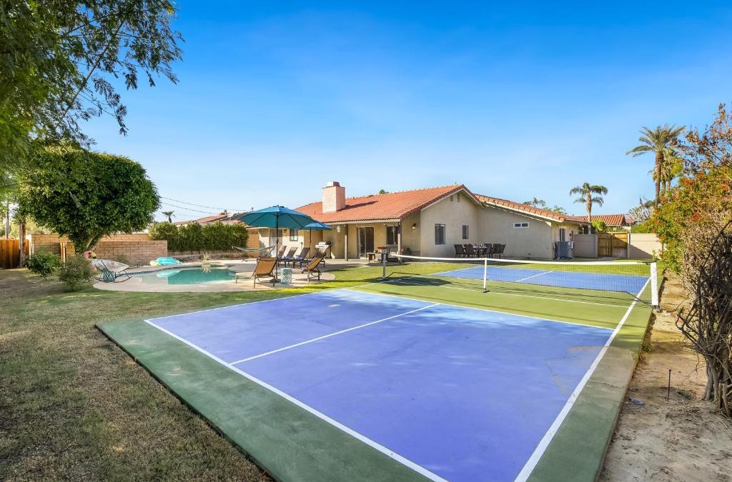 Bermuda Dunes House | Cheerful villa with Pool, Spa, & Private Pickleball Court!