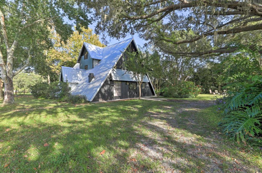 Lakeland House | Chic A-Frame Escape with Fire Pit - Private Property