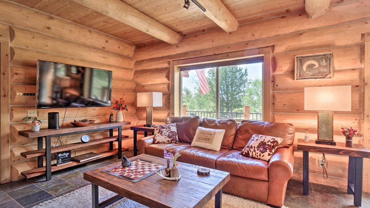Warm Springs Cabin | Chic Fairplay Cabin with Deck & Mountain Views!