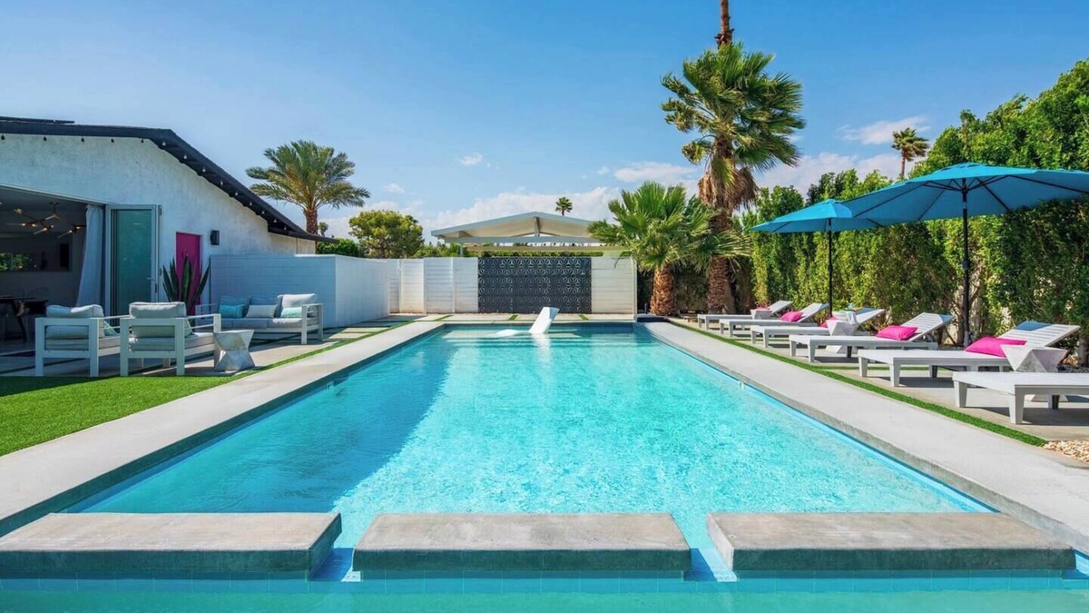 Racquet Club West House | Chic Private Oasis, 4 BR, Huge Pool & Spa, Views!