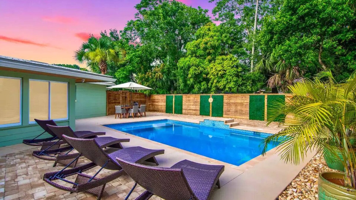 Vero Beach South House | Coastal Boho Escape w/Fenced-In Heated Poolnn