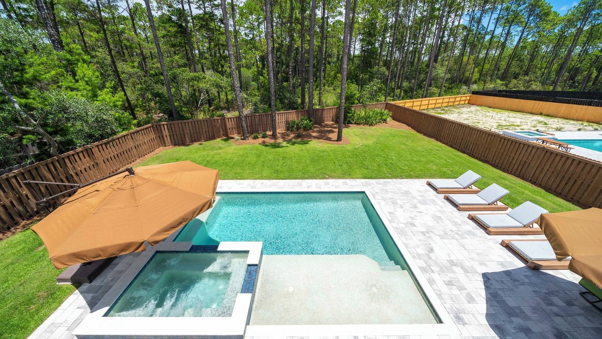 West Panama City Beach House | Coastal Living | Lake Views | Private Pool & Spa | 6-Seater Golf Cart