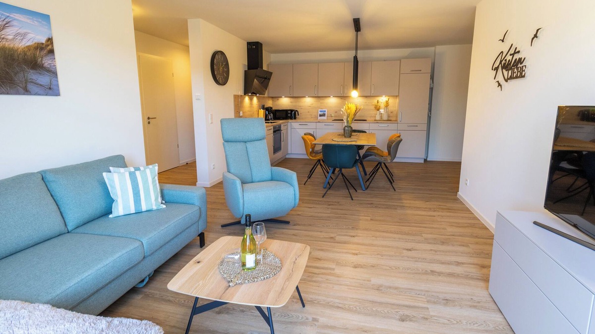 Tossens Apartment | Coastal love - enjoy the North Sea air. Sauna. Roof terrace. Family time.