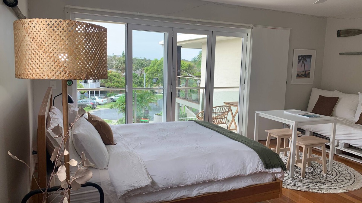 Emerald Beach Apartment | Coastal Luxe self contained studio located meters from Emerald Beach