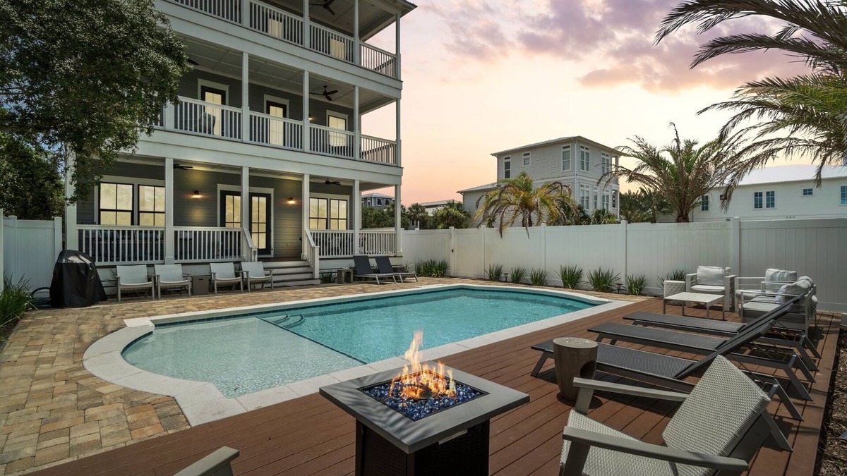 Seacrest House | Coastal retreat ideal for families w/private pool, BBQ, fenced yard, & game room