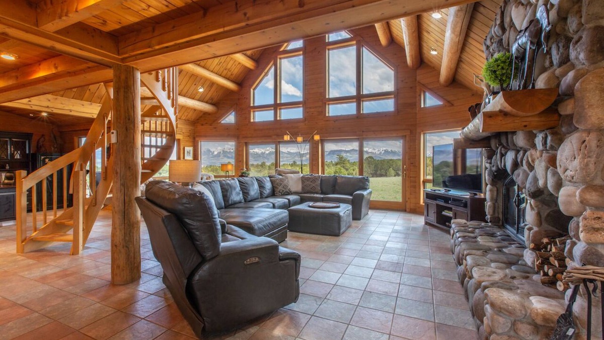 Ridgway House | Colorado Luxury Log Home - 40 Private Acres - Fire Pit - Views STR2024-052