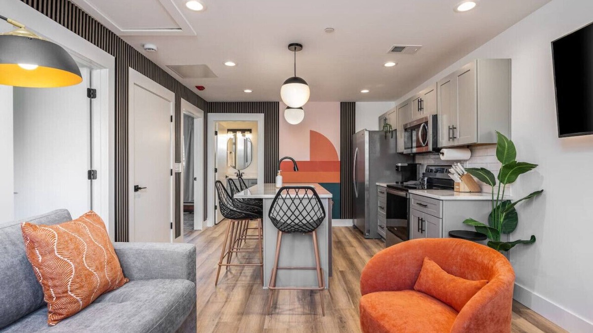 Hillsboro West End Apartment | Colorful 2 Bedroom Retreat with 3 Beds, Patio + Free Parking