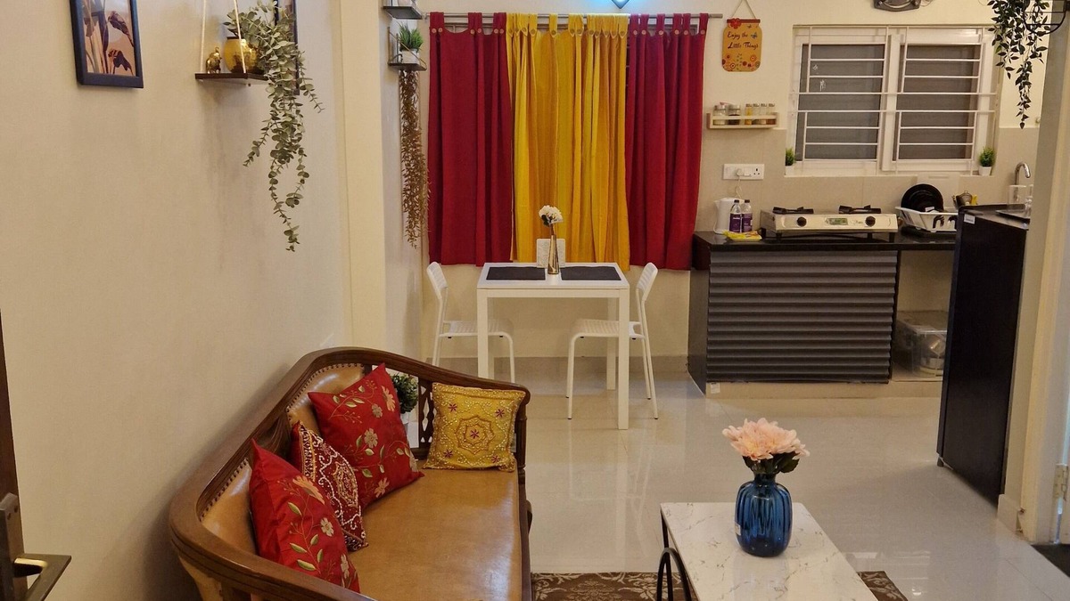 Gachibowli Apartment | Come and Experience Cozy 1-bedroom apartment with WiFi, AC in amazing Hyderabad
