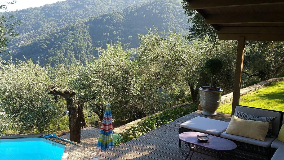 Rocchetta Nervina Ski Chalet | Comfortable wooden tiny house with private pool in an olive grove.