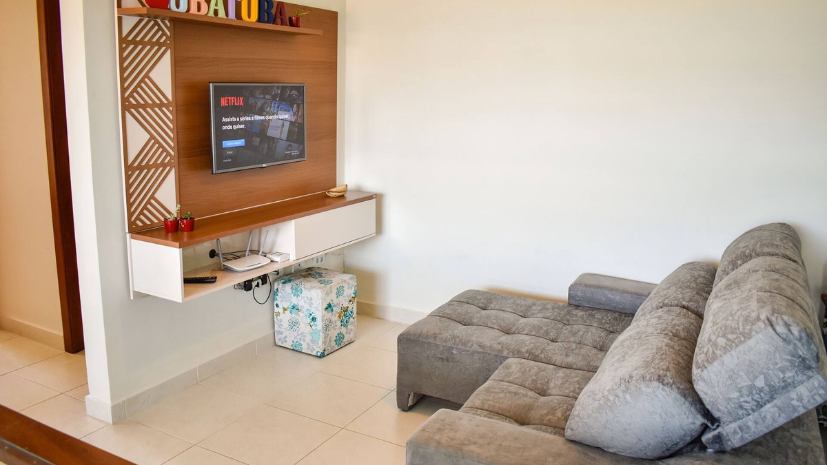 Itagua Apartment | Complete apartment, balcony with sea view and barbecue Wi-fi, 2 parking spaces, 200m from the beach