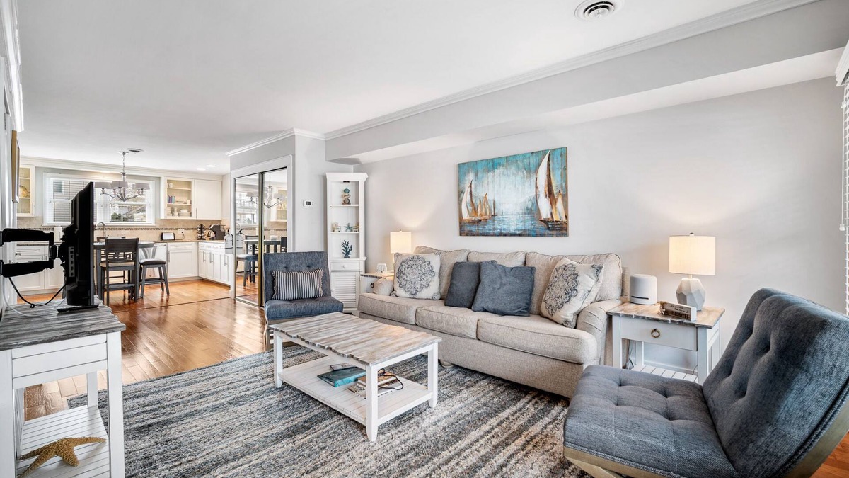 Brigantine House | Condo across from beautiful beach with Pool!nTwo Floors!