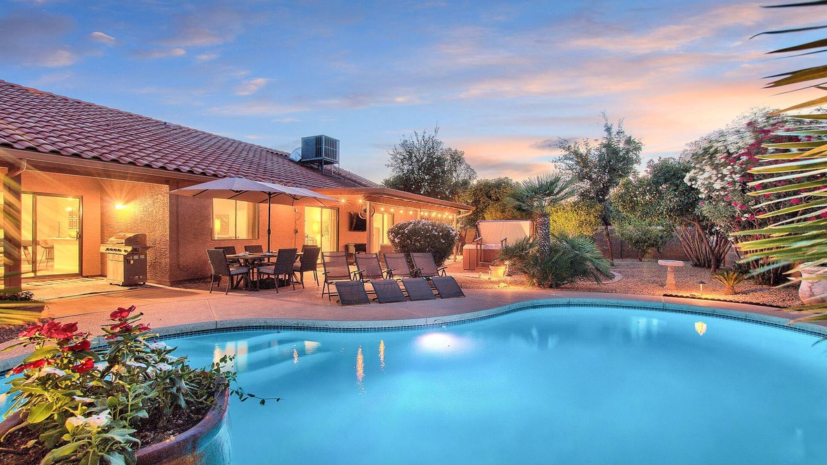 Sunset Ridge House | Contemporary home with a private pool, hot tub & fast WiFi