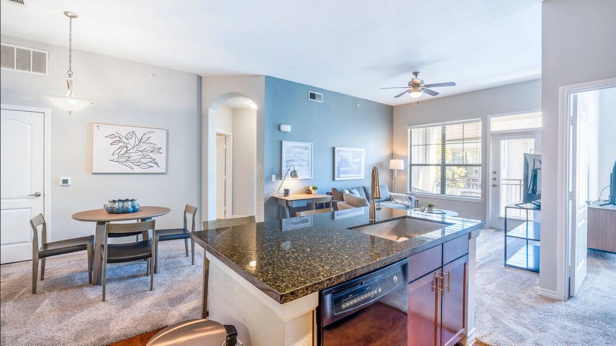 Barker Apartment | Contemporary large 1BR, in unit Washer/Dryer, FREE parking with all amenities!