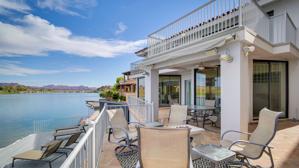 Cienega Springs House | Contemporary Parker, AZ Riverfront Home with Boat Dock and Jet Ski Slips