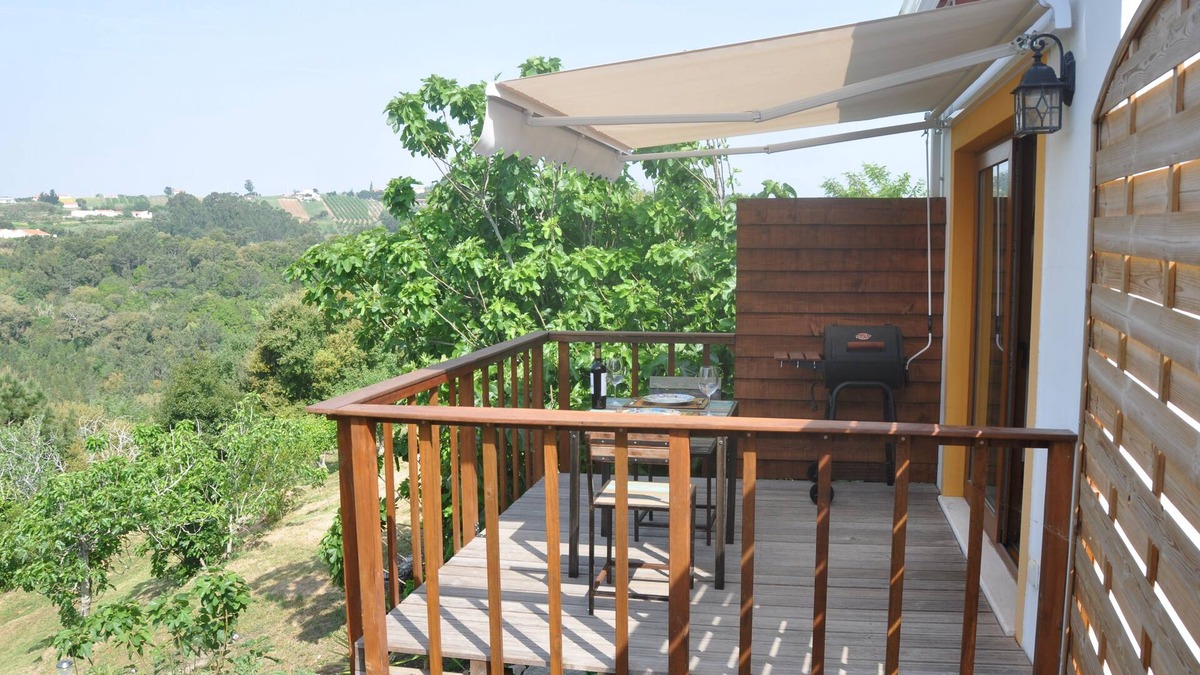 Obidos Apartment | Converted stables - double studio 8km Obidos with elevated deck & full kitchen