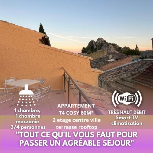 Pierrelatte Apartment | Cozy 60M T4 duplex avec terrasse roof-top