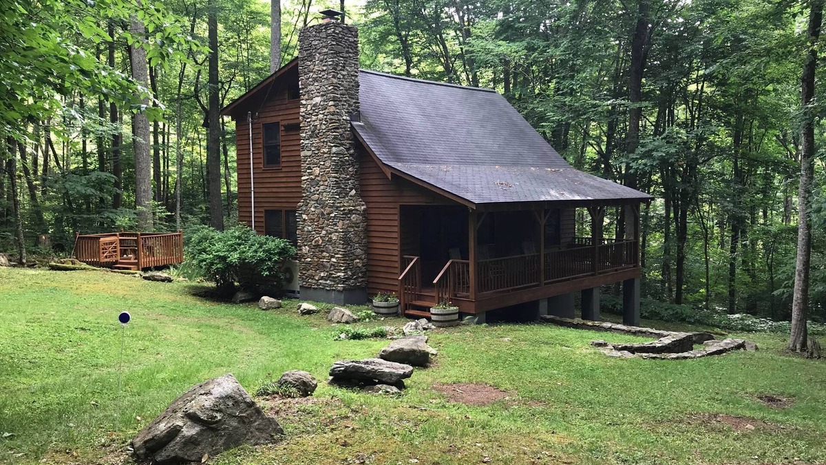 Elk Park Cabin | Cozy Cabin with Fireplace, 2 Bedrooms & 2 Queen Size Couch Beds!