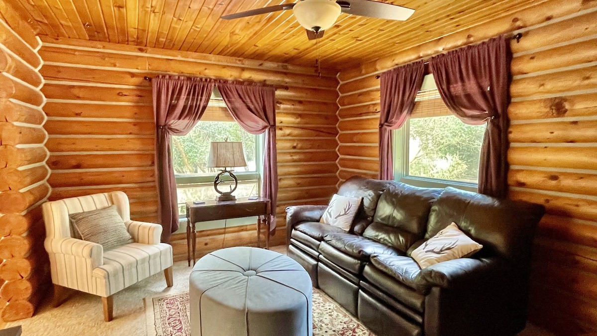 Darby Cabin | Cozy Creek Log Cabin - 2 Br 1 Ba with seasonal creek, fruit trees and wildlife