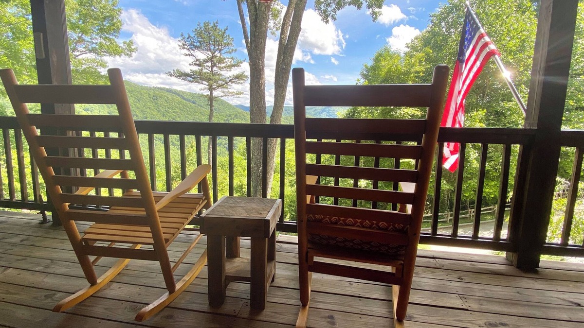 Tuckasegee Cabin | Cozy Mountain Cabin with Stunning Views, Fire Pit, Close by Trails & Lake!