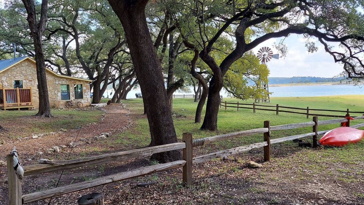 Lago Vista Cabin | Cozy, private waterfront stone cabin on the north shore of Lake Travis