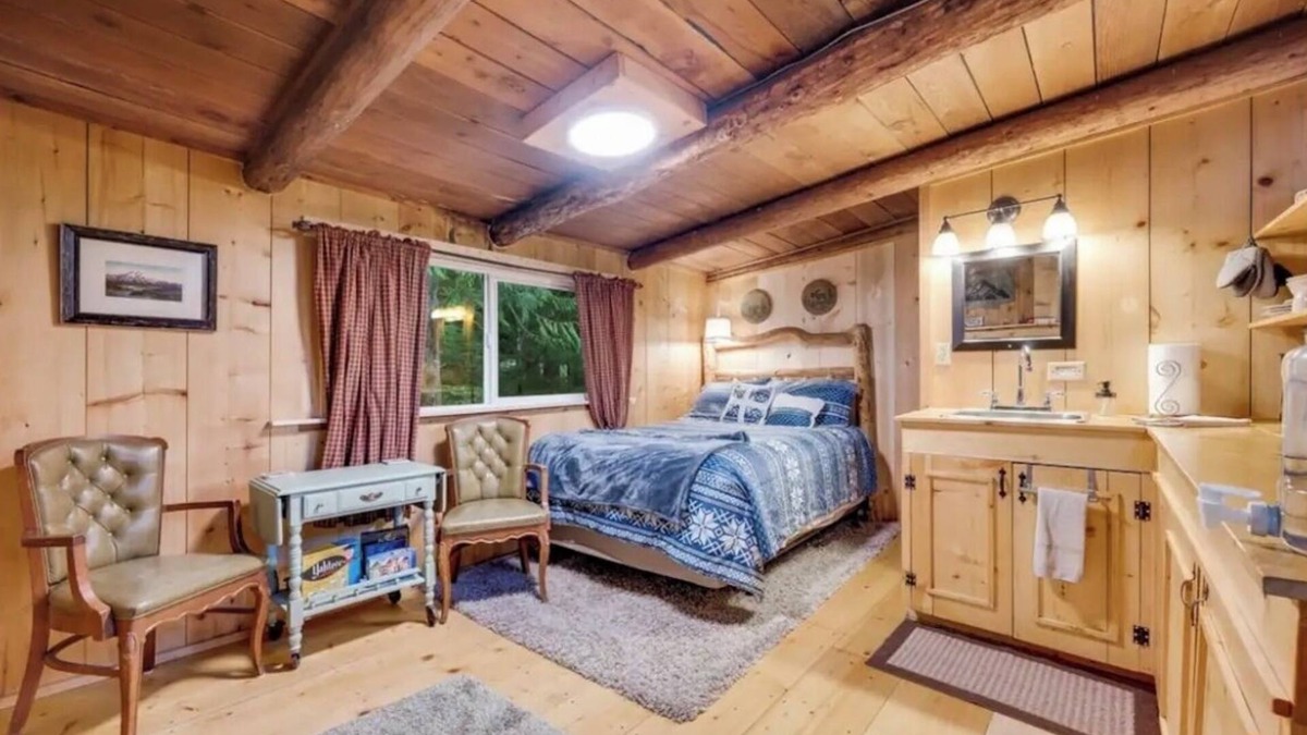 Ashford Cabin | Cozy studio cabin, nestled in the trees, under a mile to Mt. Rainier entrance.