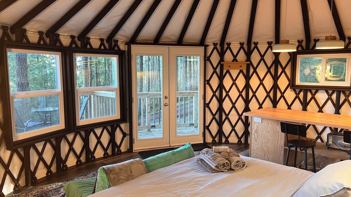 Salt Spring Island Bed & Breakfast | Cozy Yurt nestled in the forest on Salt Spring Island
